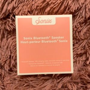 Sonic pink Bluetooth speaker, never used, perfect gift for teen